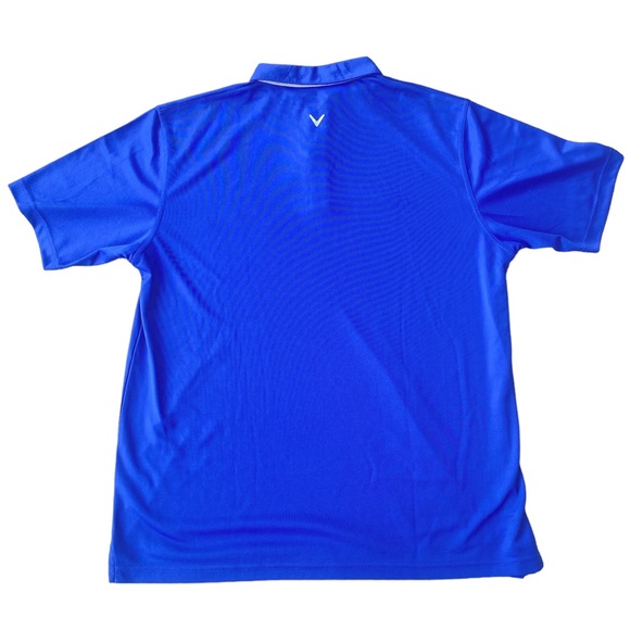 Callaway Golf Polo Shirt Men's Size XXL RN#37763 Spellout Logo Blue 1/4 Button - Picture 3 of 5